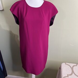 Trina Turk crepe cap sleeve Pink shift Dress